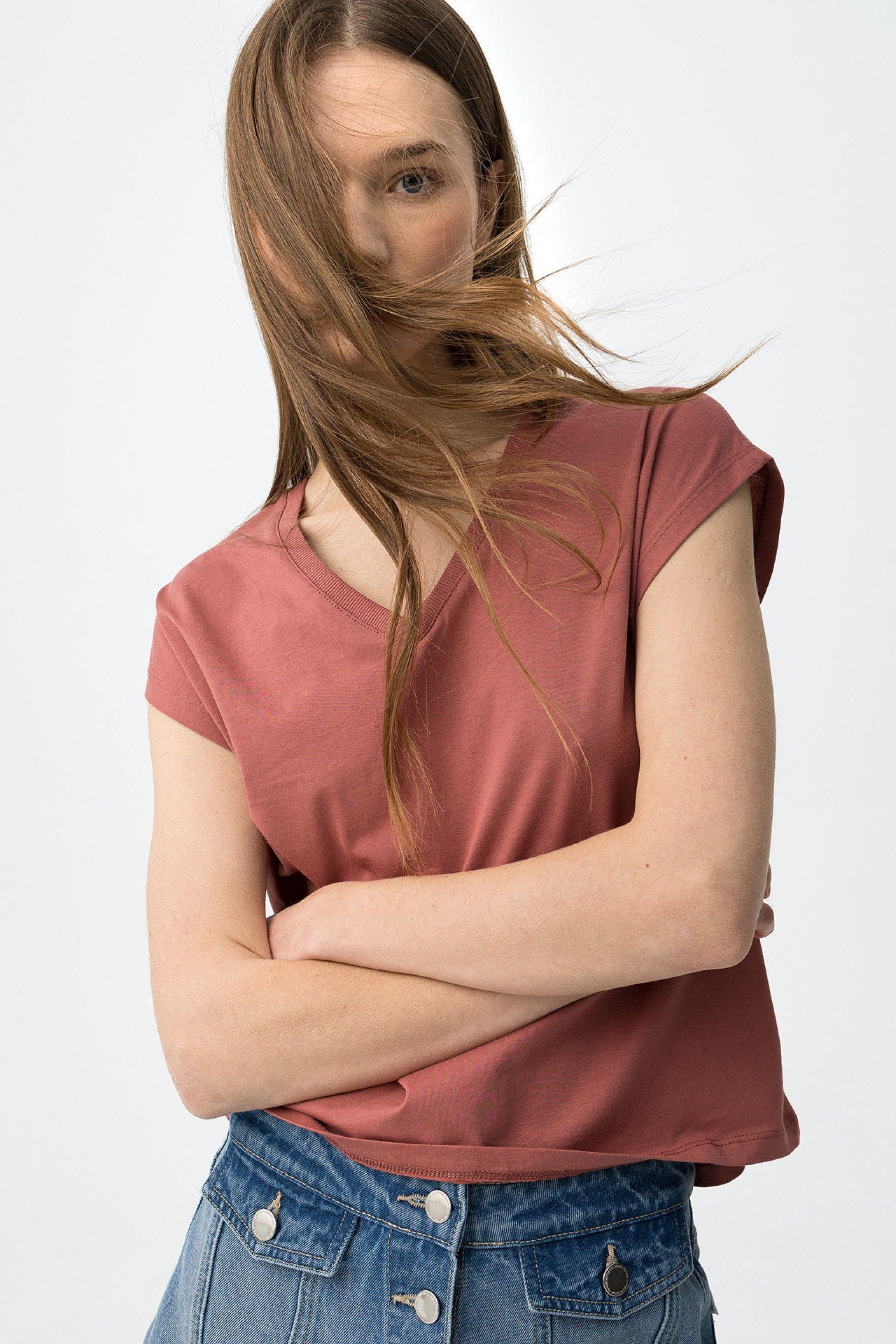 T-shirt scollo V donna Tiffosi