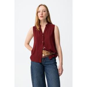 Camicia senza maniche donna bordeaux