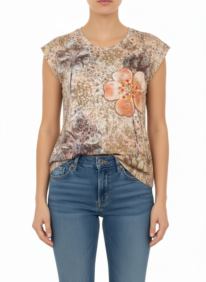 T-shirt donna stampa sublimatica Yes Zee