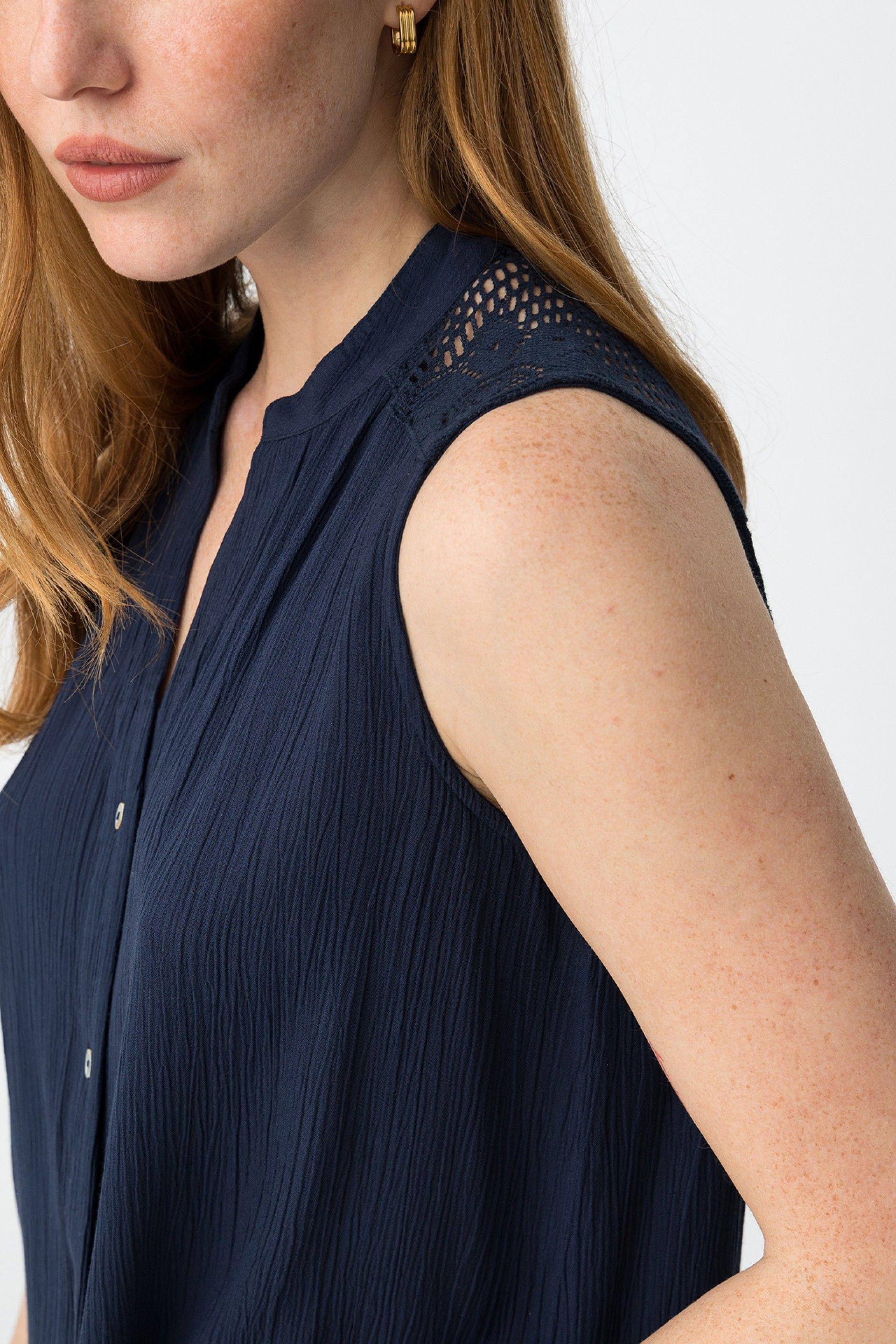 Camicia senza maniche da donna Tiffosi blu