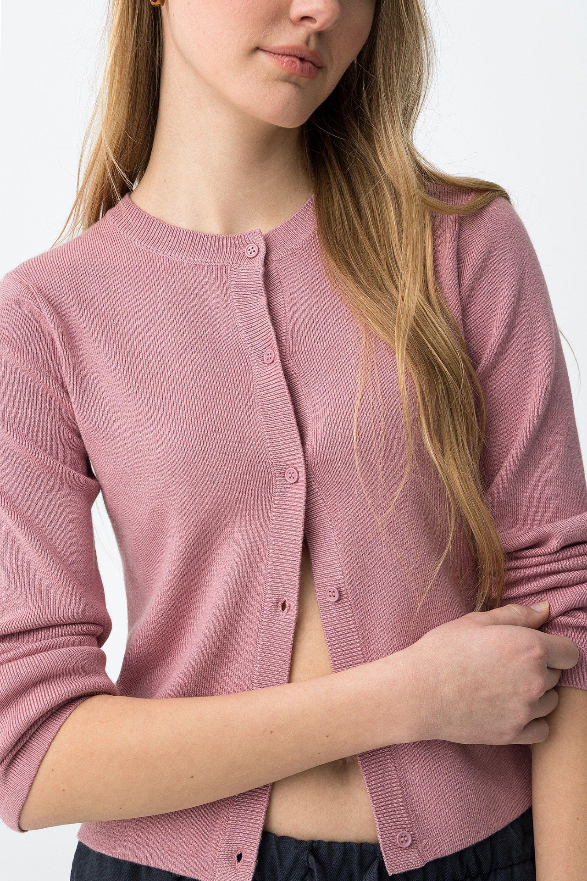 Cardigan rosa con bottoni Tiffosi donna