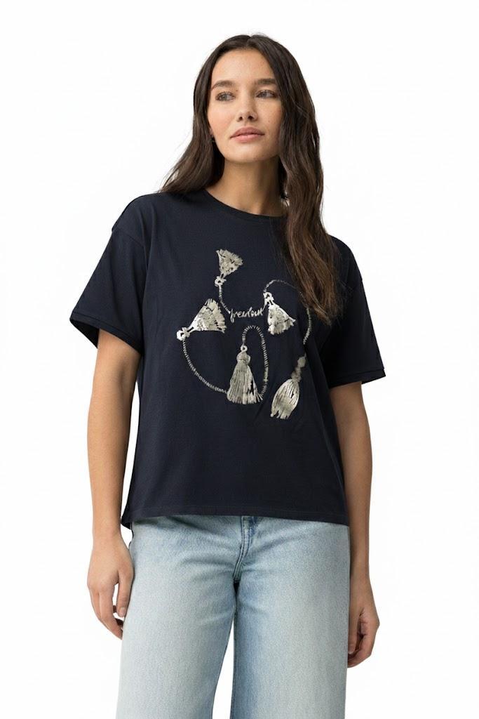 T-shirt con stampa Tiffosi donna