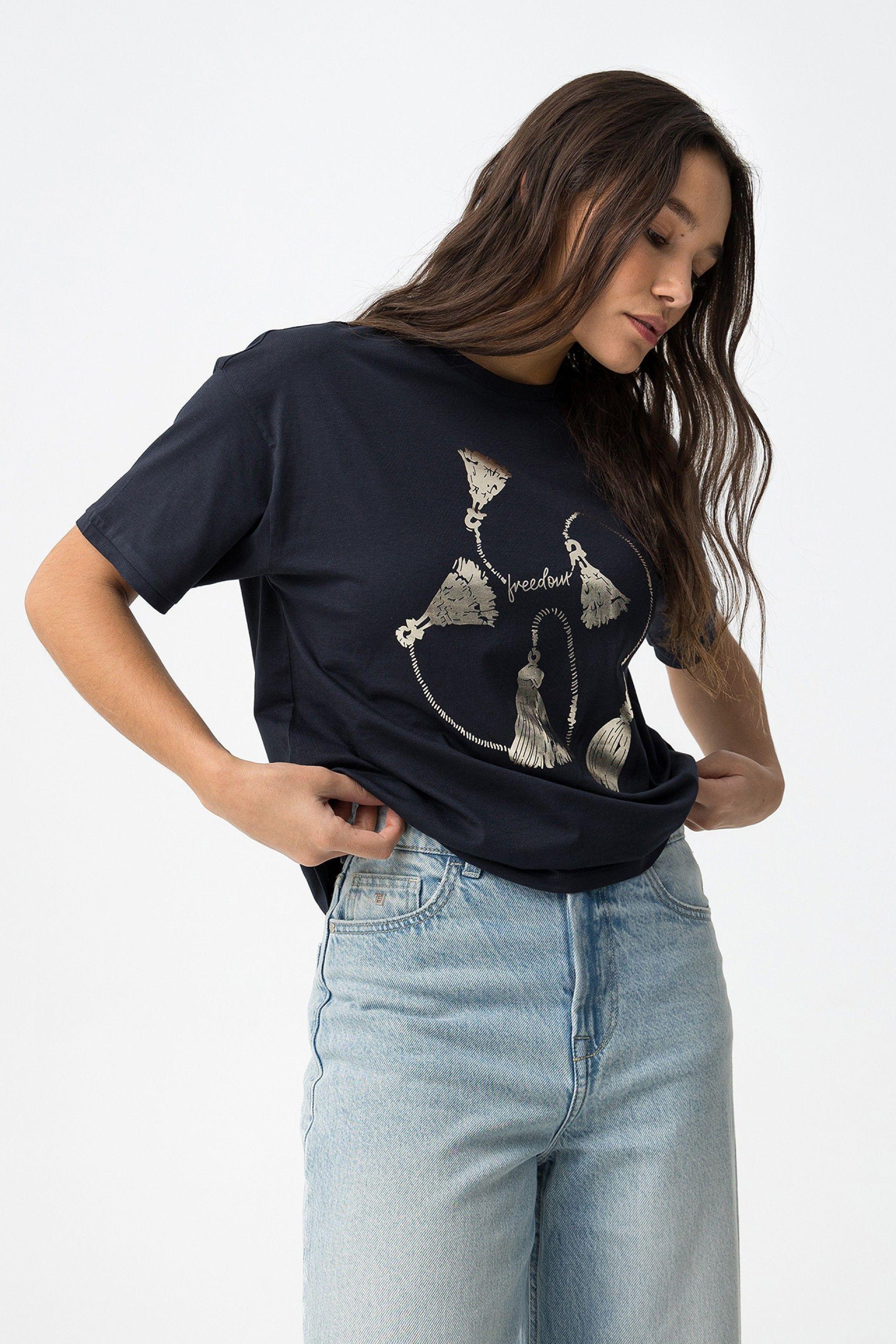 T-shirt con stampa Tiffosi donna