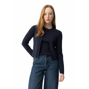 Cardigan blu con bottoni  donna