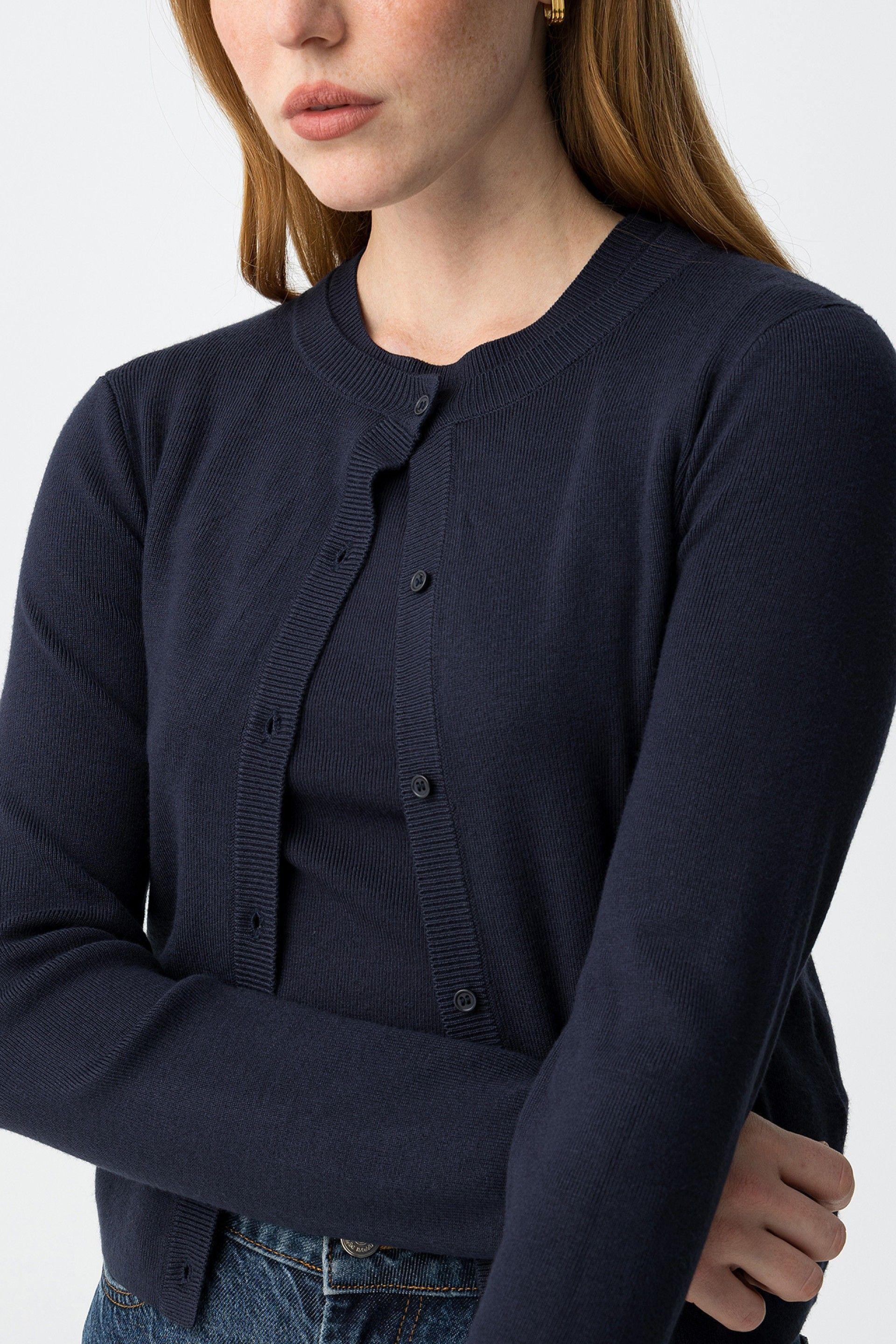 Cardigan blu con bottoni Tiffosi donna