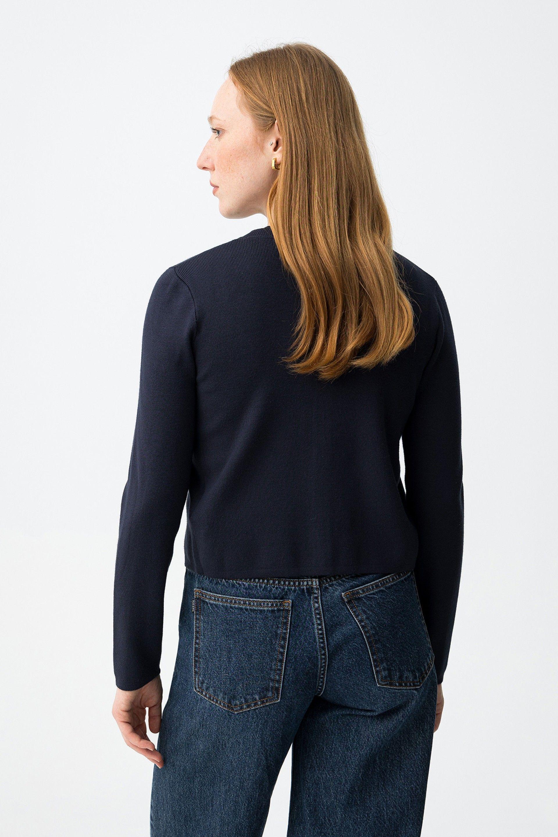 Cardigan blu con bottoni Tiffosi donna