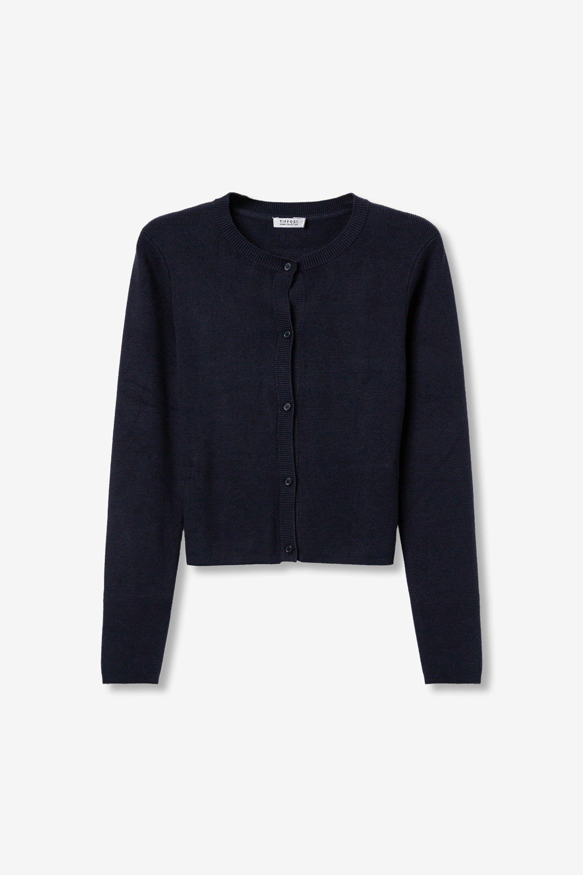 Cardigan blu con bottoni Tiffosi donna