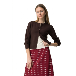 Cardigan con bottoni  donna marrone