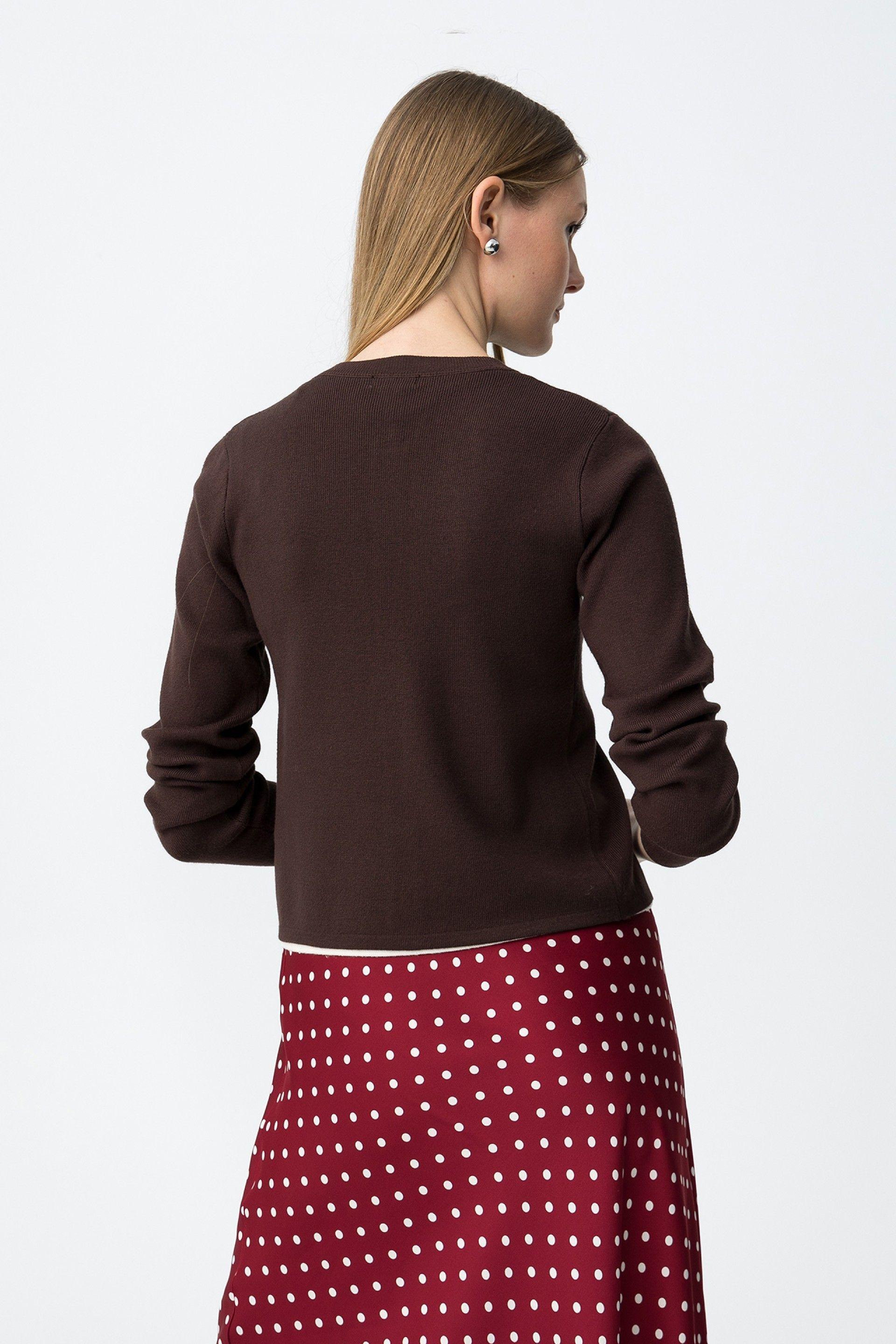 Cardigan marrone con bottoni Tiffosi donna