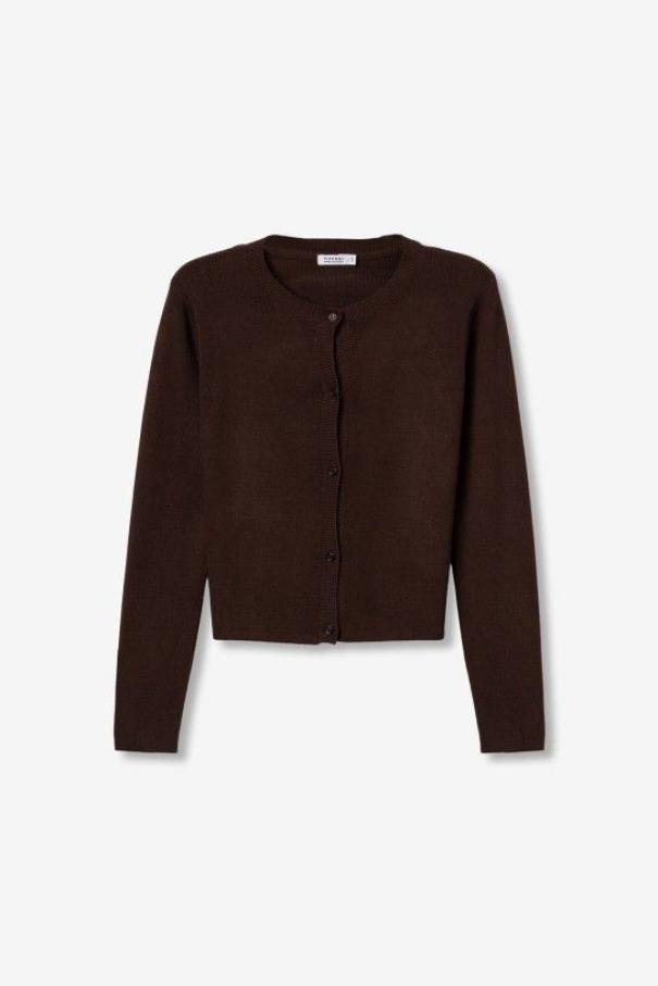 Cardigan marrone con bottoni Tiffosi donna