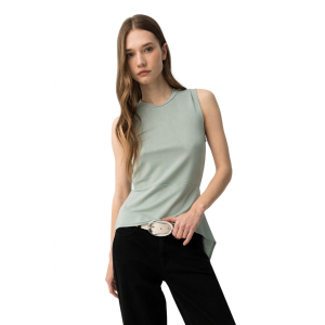 Top verde asimmetrico  donna