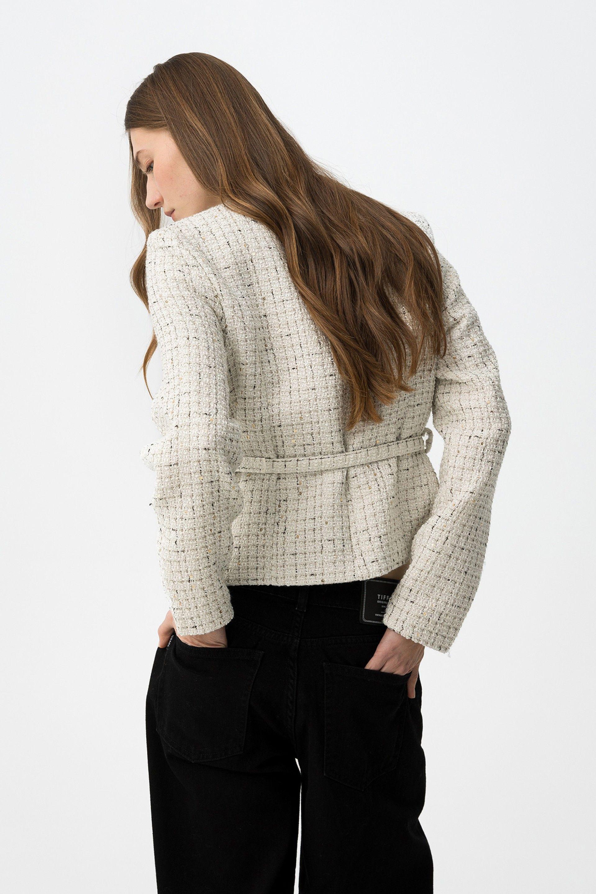 Giacca corta con cintura Tiffosi donna