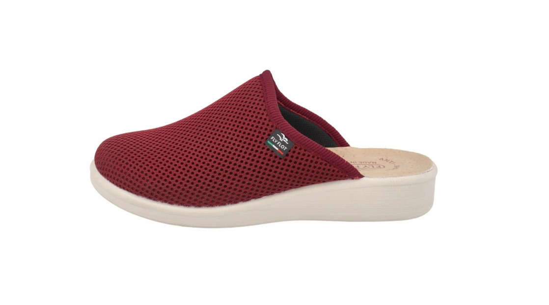PANTOFOLE-DONNA-FLY-FLOT-01 Pantofole Fly Flot donna tessuto tecnico bordeaux