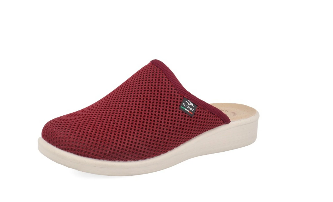 PANTOFOLE-DONNA-FLY-FLOT-02 Pantofole Fly Flot donna tessuto tecnico bordeaux