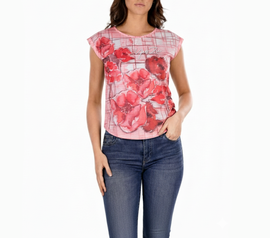 T-shirt donna stampa sublimatica Yes Zee