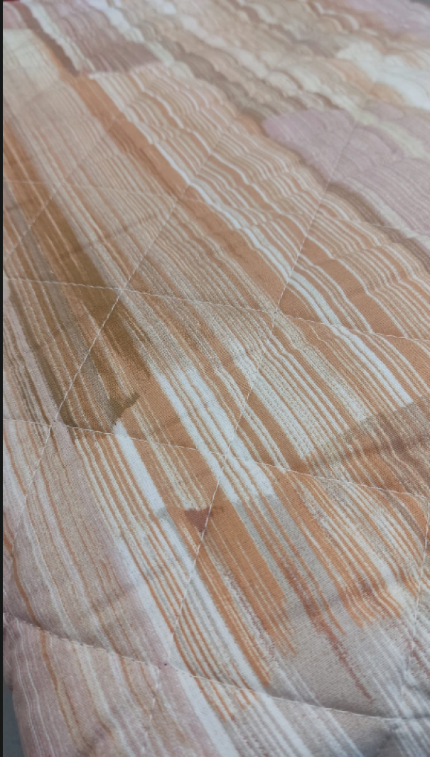 riviera trapuntina quilt manjola cotone stampato 1 1/2 ambra - foto 3