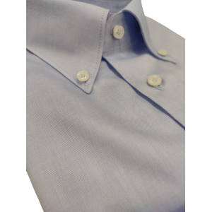 Camicia oxford con bottoncini slim celeste