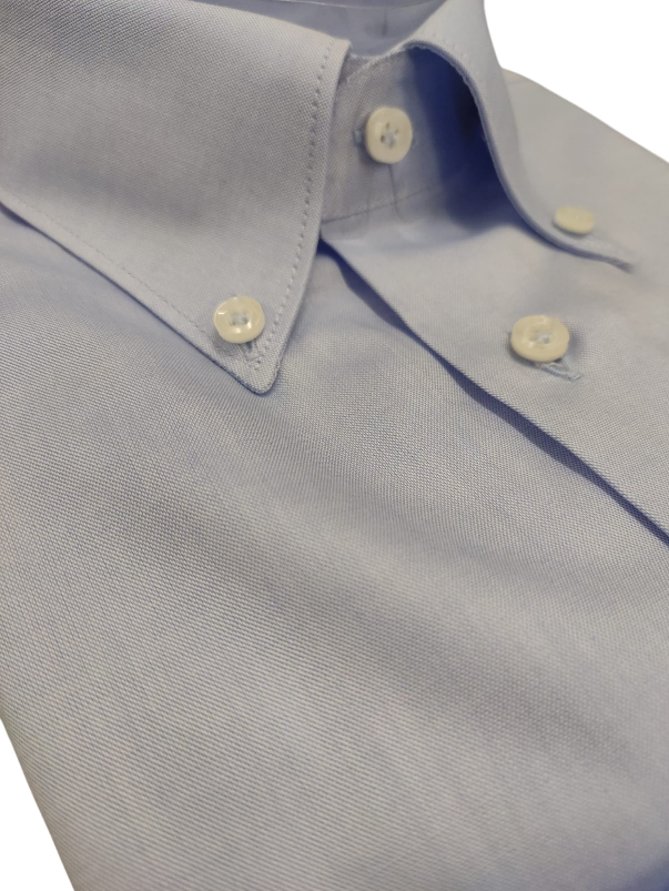 free man camicia oxford con bottoncini slim celeste - foto 2