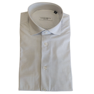 Camicia no stiro microfantasia  beige