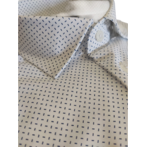 Camicia no stiro microfantasia poly blu