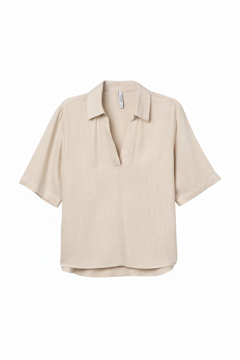 Blusa donna in viscosa beige Tiffosi