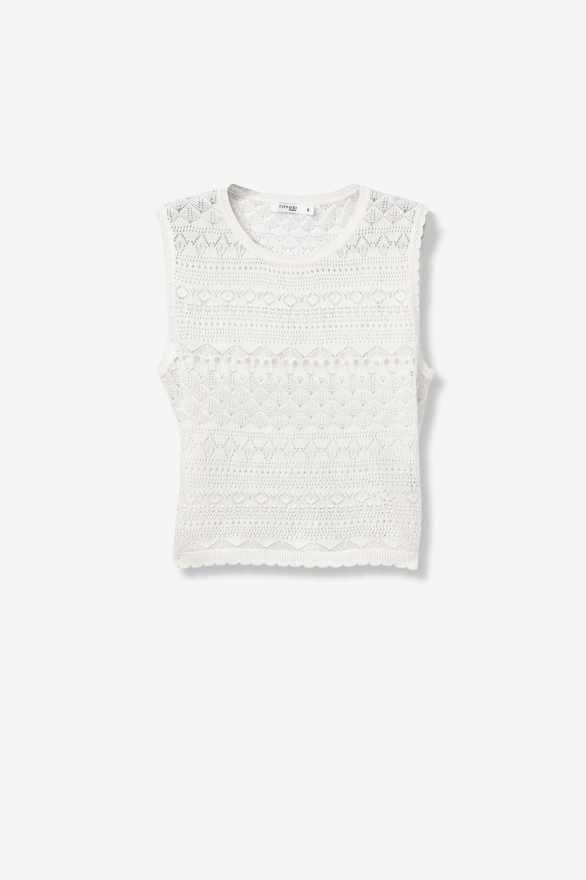 Top lavorato a maglia in cotone Tiffosi