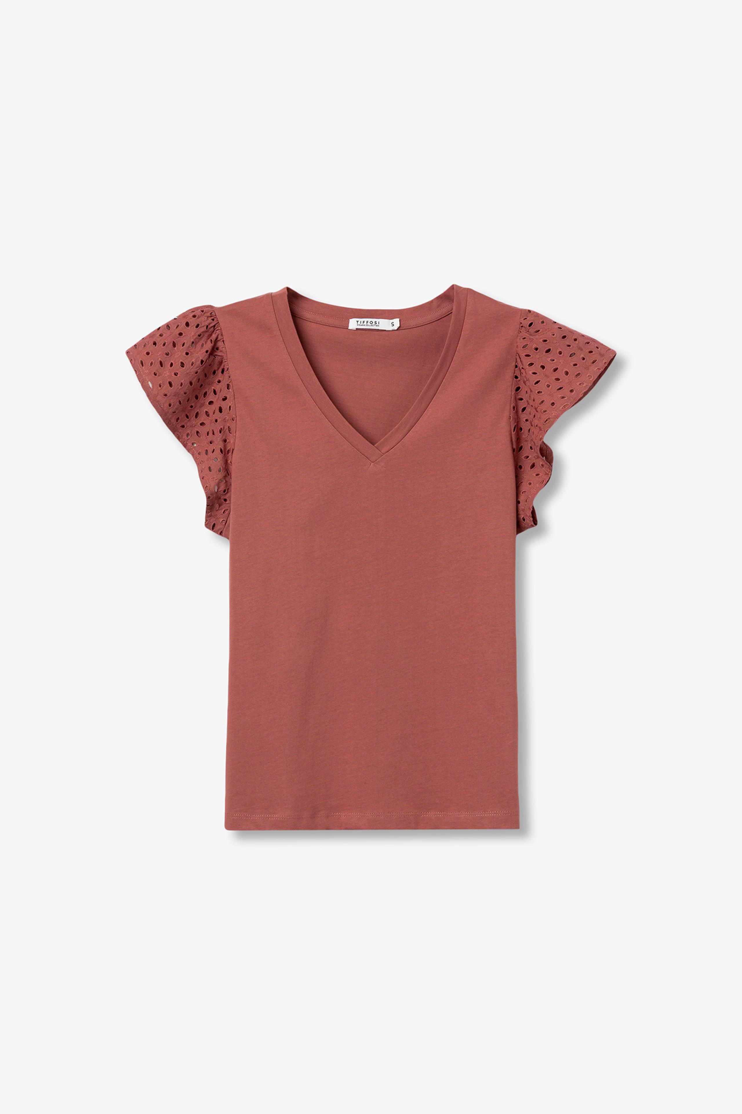 T-shirt scollo V cotone Tiffosi