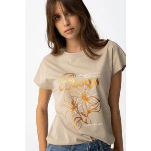 T-shirt donna beige