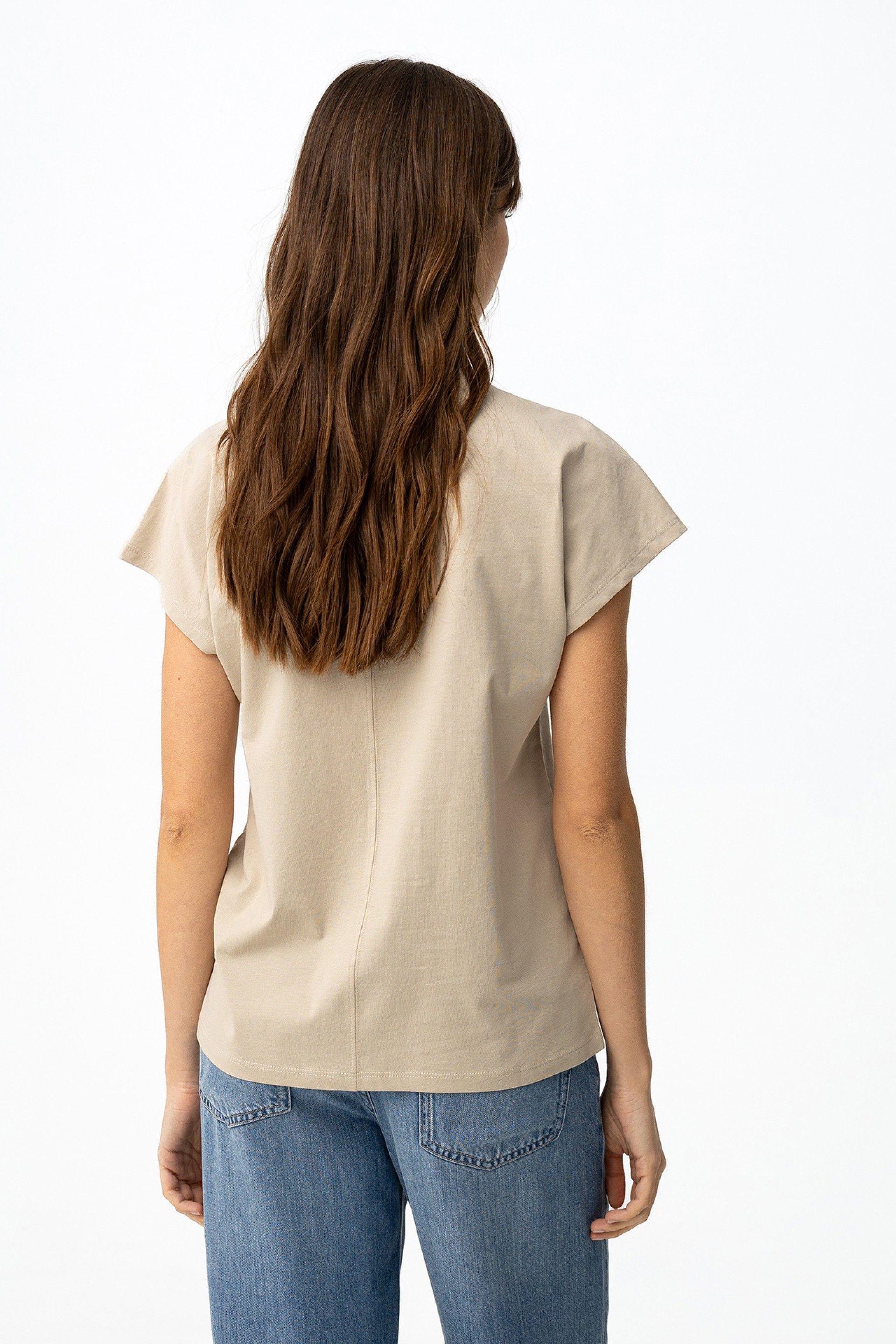 T-shirt donna beige Tiffosi