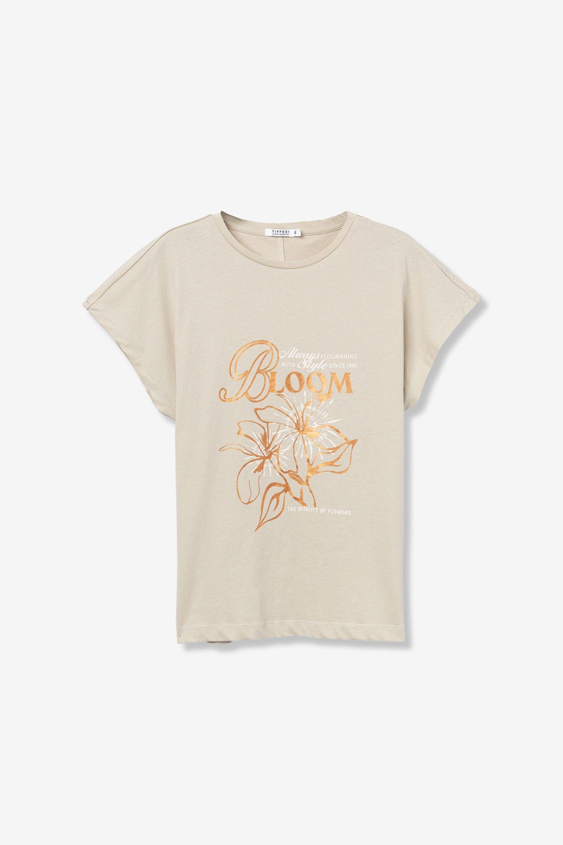 T-shirt donna beige Tiffosi
