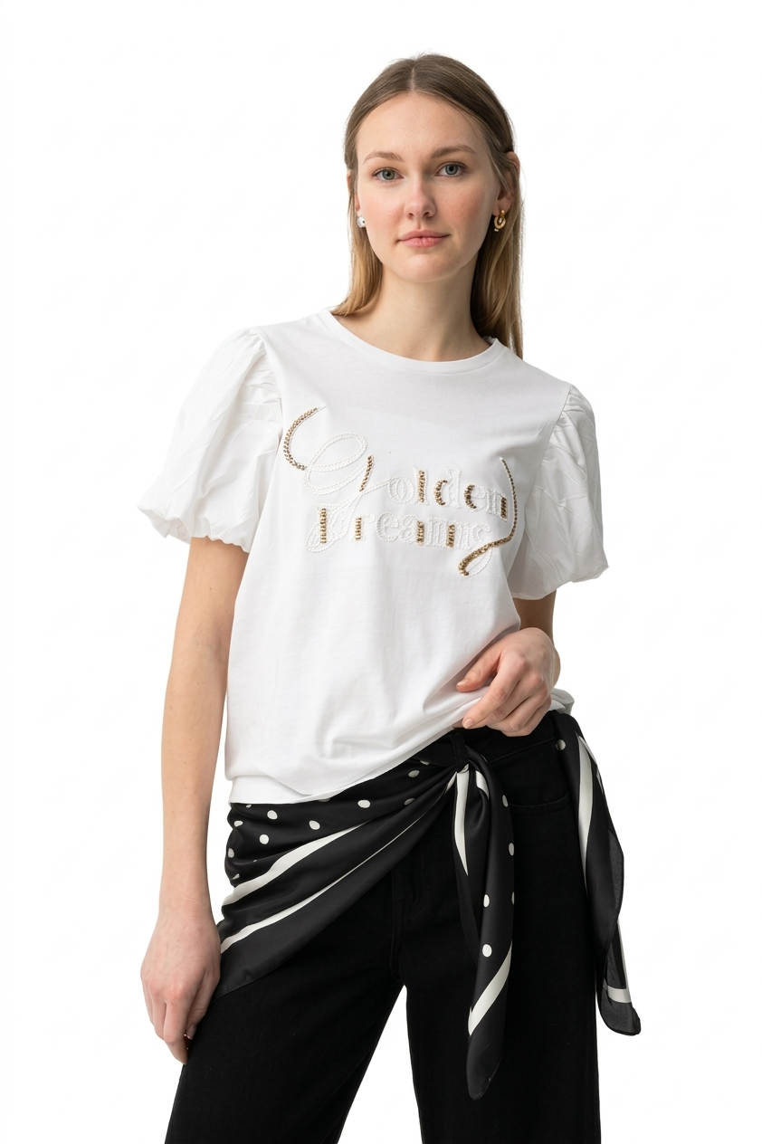 T-shirt bianca Tiffosi donna