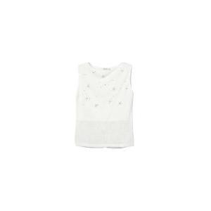 Top con dettagli strass perline