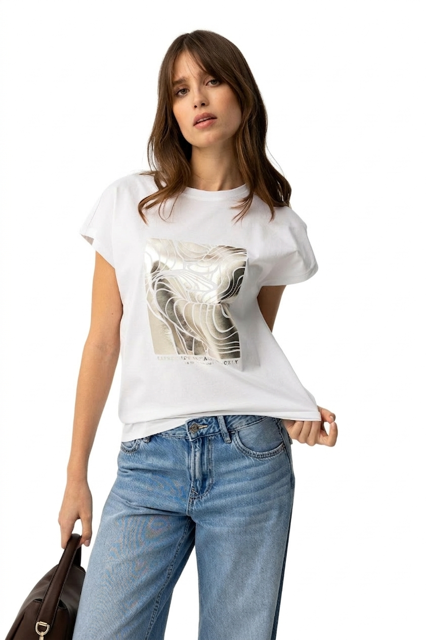 T-shirt maniche corte con stampa Tiffosi