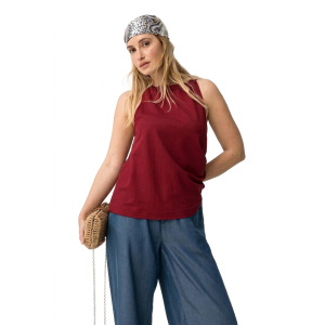 Top donna bordeaux