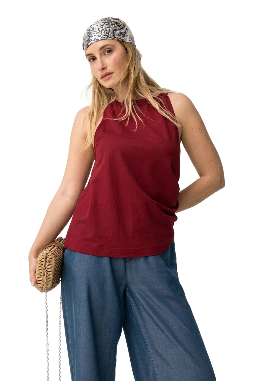 Top donna bordeaux Tiffosi