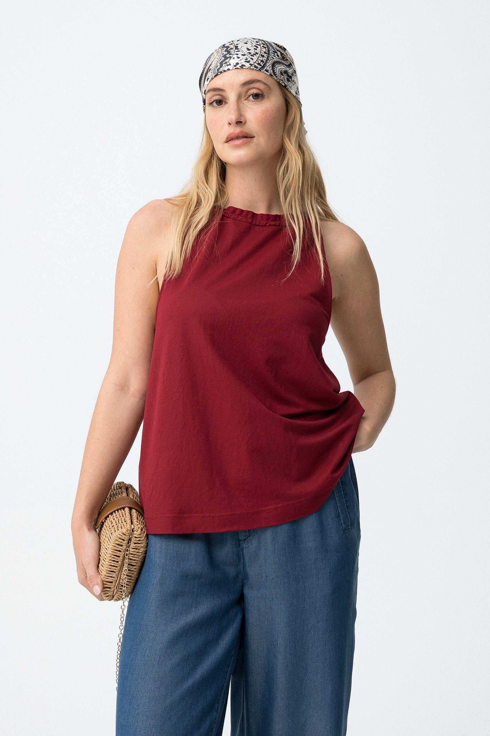 Top donna bordeaux Tiffosi