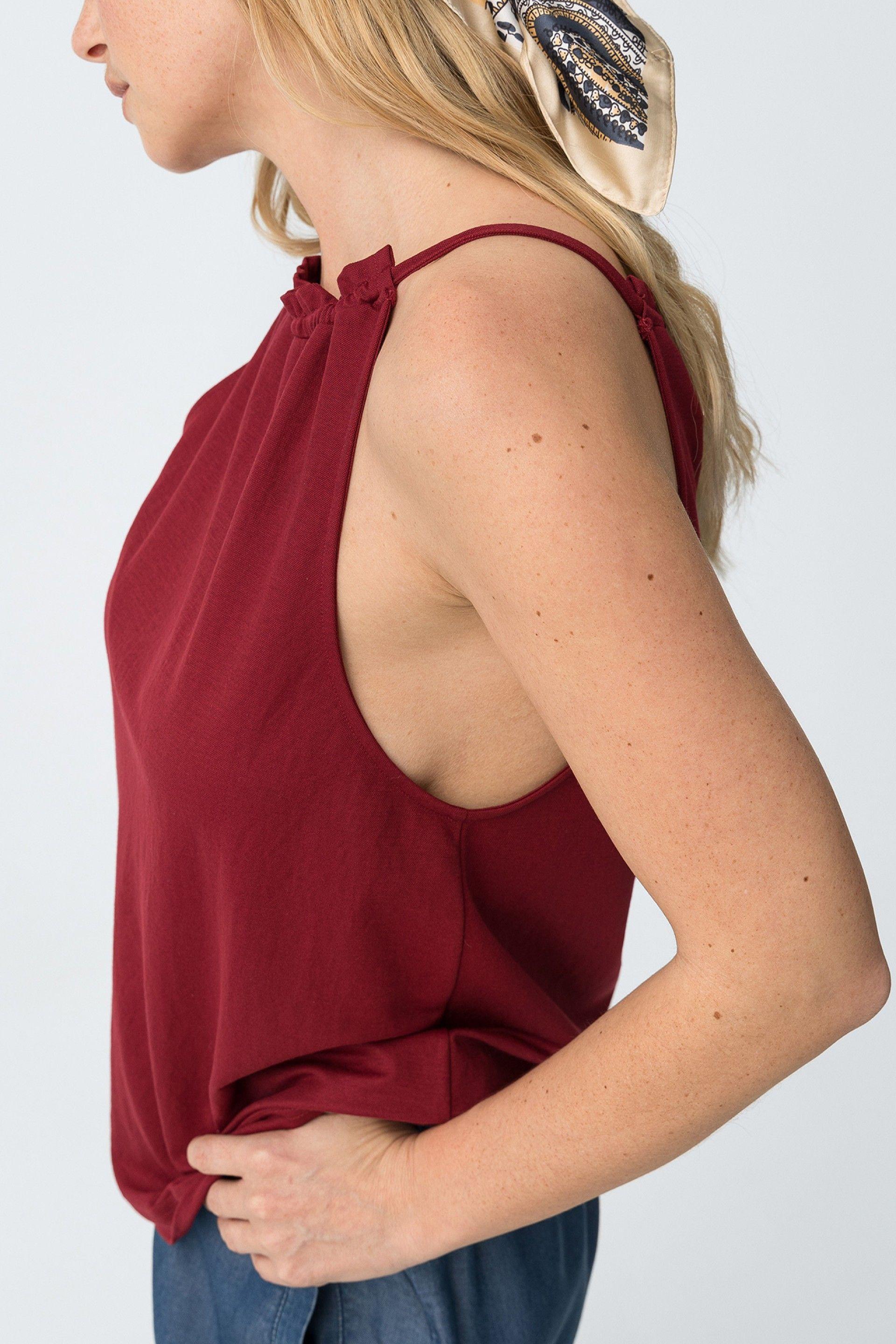 Top donna bordeaux Tiffosi