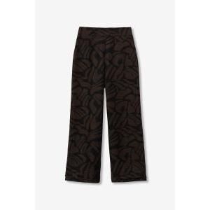 Pantalone gamba larga donna  marrone