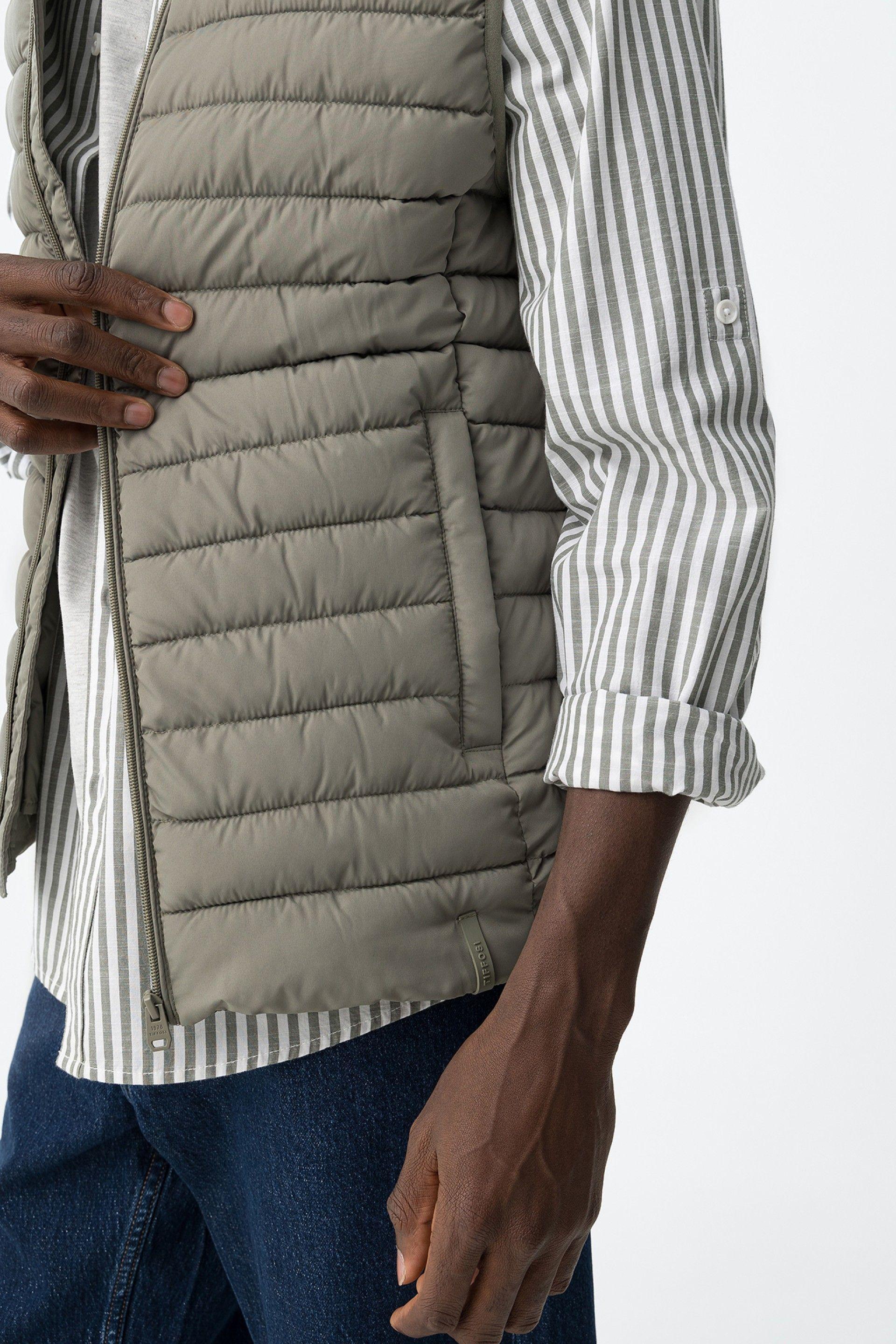 Gilet verde imbottito da uomo Tiffosi