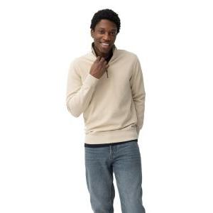 Maglione mezza zip beige