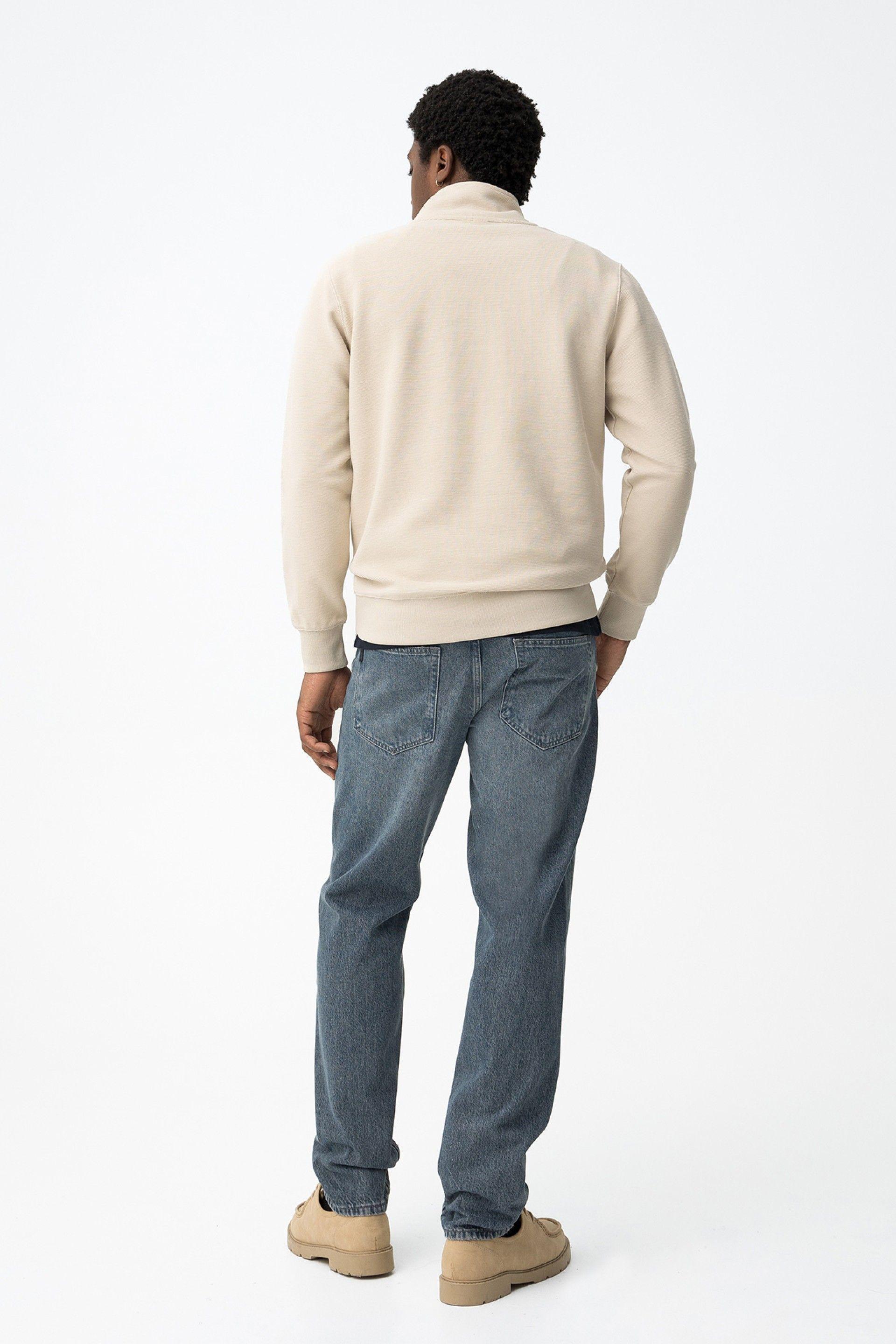 Maglione mezza zip beige Tiffosi