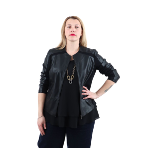 Giacca in similpelle da donna lizalù