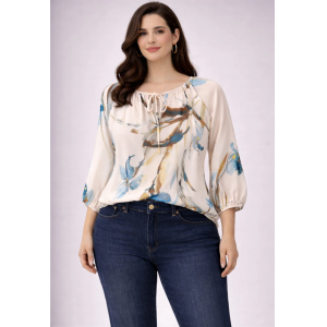 Blusa fantasia floreale lizalù donna