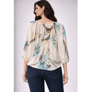 Blusa fantasia floreale lizalù donna