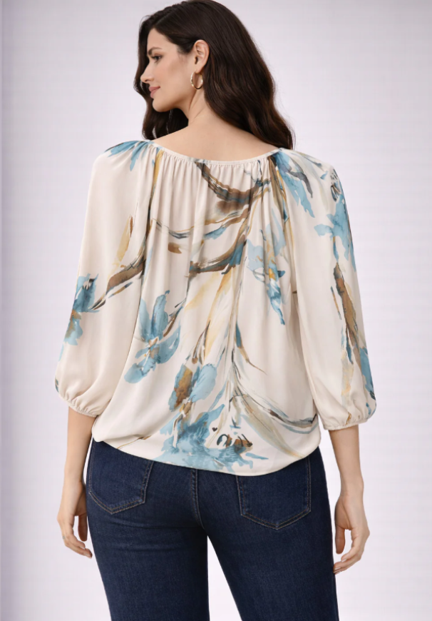 Blusa fantasia floreale Lizalu00f9 donna