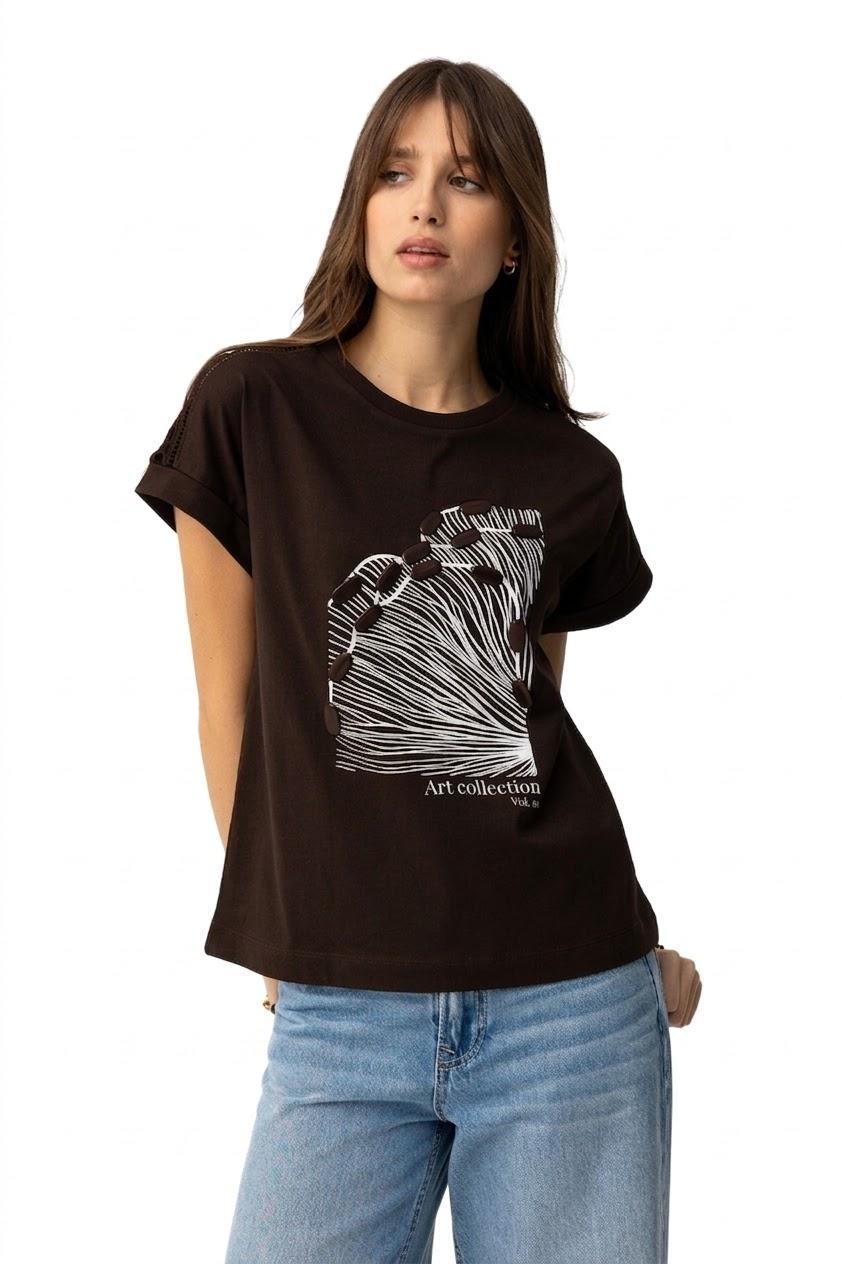 T-shirt marrone donna Tiffosi