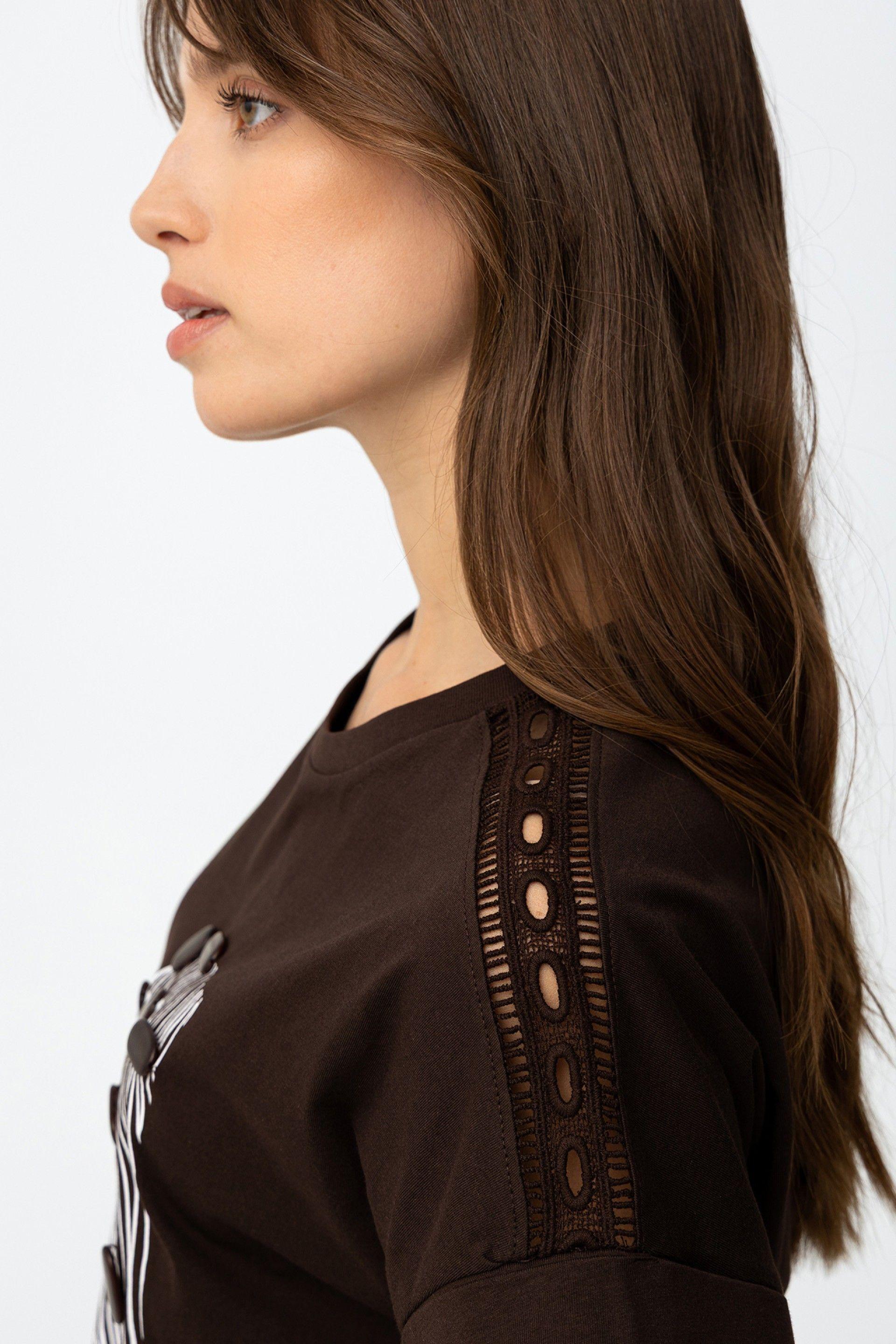 T-shirt marrone donna Tiffosi