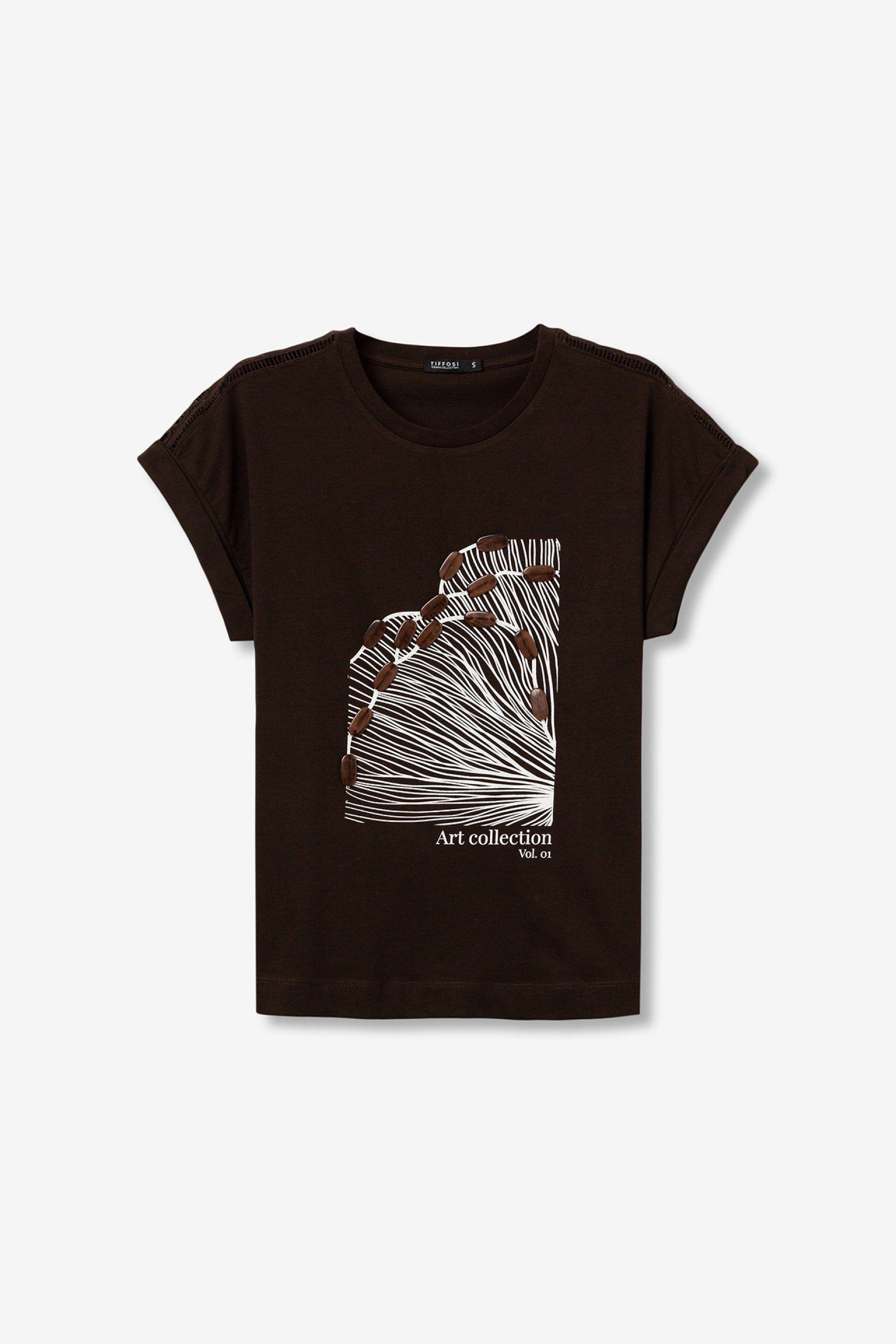 T-shirt marrone donna Tiffosi