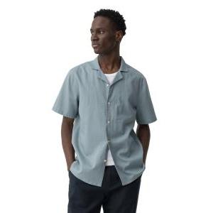 Camicia mezza manica in misto lino  uomo