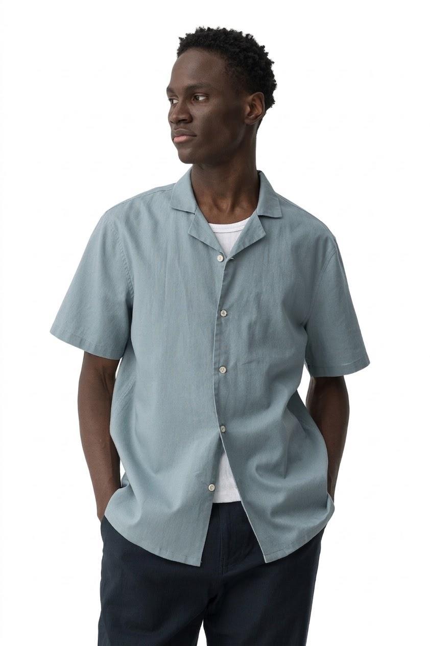 Camicia mezza manica in misto lino Tiffosi uomo